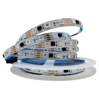 Bande lumineuse LED RGB USB 5V 5050 60LEDs/m avec télécommande 24 touches, éclairage d'ambiance noir pour fond de télévision et décoration d'intérieur