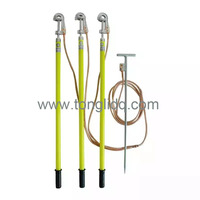 11kV 22kV 33kV Portable HV. Kit de mise à la terre avec piquets et pince de mise à la terre, câble en cuivre