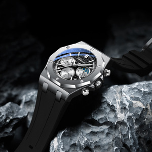 CHENXI Reloj Multifuncional para Hombre con Tres Esferas y Seis Agujas, Fabricante Directo Transfronterizo, Silicona, Calendario, Resistente al Agua - Product Image 2