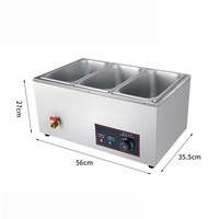 Bain-marie électrique 220V/110V avec mode économie d'énergie pour la restauration en buffet, en acier inoxydable commercial