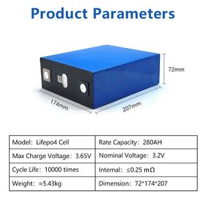 2025 Hoogwaardig Een <span class=keywords><strong>3</strong></span>.2V 280ah 300ah 310ah 320ah Prismatische Lithium Ion Cel Lifepo4 Batterij Voor Diy 12V 24V 48V Batterij - Product Image 2