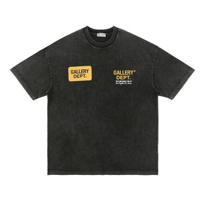 เสื้อยืดคอตตอนถักแบบวินเทจฟอกสี 100% ทรงโอเวอร์ไซส์ หนานุ่ม สไตล์สตรีทแวร์ สำหรับผู้ชาย รับผลิตแบบ OEM - Product Image 3