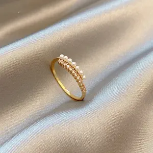 Hot Bán Mạ Vàng Dome Chunky Nhẫn Xoắn Vòng signet Có Thể Điều Chỉnh Mở 14K 18K Mạ Vàng Nhẫn Cho Phụ Nữ