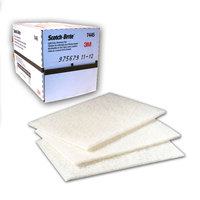 Tampon de nettoyage léger 3M 7445 blanc 6 po x 9 po sans grain abrasif pour le nettoyage et le sablage (personnalisation ODM/OEM)