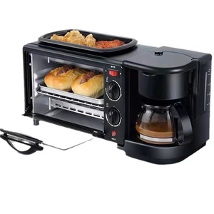 Machine à petit-déjeuner multifonctionnelle électrique Bear Beach Mini 2024 à haute efficacité, pour faire des sandwichs, des toasts et des grillades, 3 en 1 - Product Image 1
