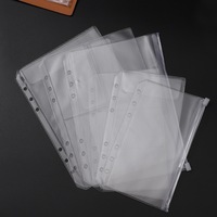 Pochettes pour classeur A5 A6 A7, 6 trous, enveloppes budgétaires pour argent, organiseur de portefeuille sans fermeture éclair, pochettes latérales en PVC scintillant