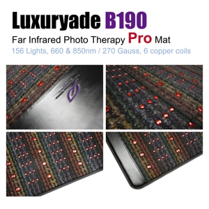 Luxuryade B190 PEMF FlR Photon Red Light Heating <span class=keywords><strong>Pad</strong></span> Crystal Amethyst Heating Mat Therapy Infrared Mattress. - Product Image 5