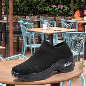 2026 LA SeeMore Mocassins compensés matelassés pour femme, à enfiler, antidérapants, avec soutien de la voûte plantaire, en tissu de coton, pour le travail estival - Product Image 6