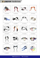 DT125/DT175/RX100/RX115/RX135 Controles de motocicleta Comp Manija de embrague de freno de tambor y palanca de freno de dirección
