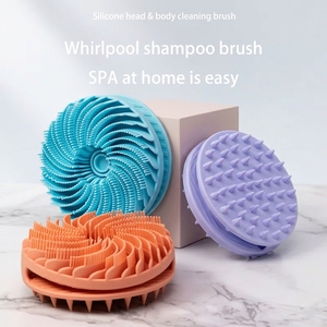Silicone Scalp Massage <b>Shampoo</b> Brush Exfoliating Deep Cleansing Hair Washing Scalp Massager Soft Flexible OEM ODM - Product Image 6