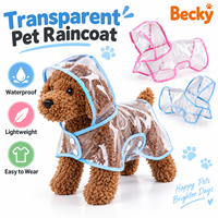 Imperméable transparent pour chiens d'extérieur, personnalisé, coloré, léger, en EVA, pour les promenades en extérieur