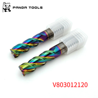 Fraise à queue en carbure pour acier allié, 3, 8, 12, 16 mm, fraise en acier au tungstène à 3 dents, outils de fraisage CNC