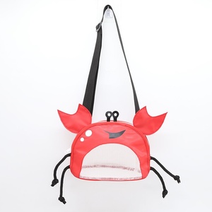 Bolsa de Playa con Diseño de Cangrejo de Dibujos Animados, Bolsa de Almacenamiento de Plástico de Una Sola Capa con Concha de Bebé para Uso en la Sala de Estar - Product Image 5