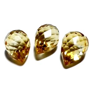 Piedra preciosa citrino Natural cortada en forma de lágrima facetada a mano de Color medio, piedras preciosas sueltas basadas en pedidos personalizados de alta calidad para joyería - Product Image 4