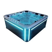 Haute qualité 2.3m luxe grande taille bain à remous spa design moderne 6 personnes massage extérieur US Balboa bain à remous intelligent avec TV