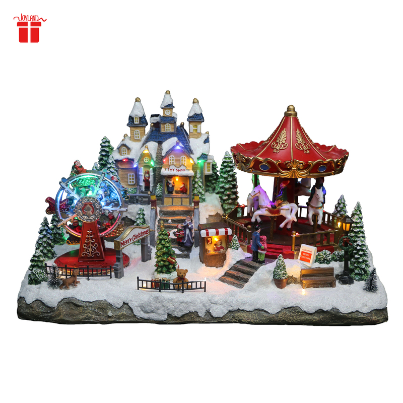 Christmas Castle with LED Light Moving