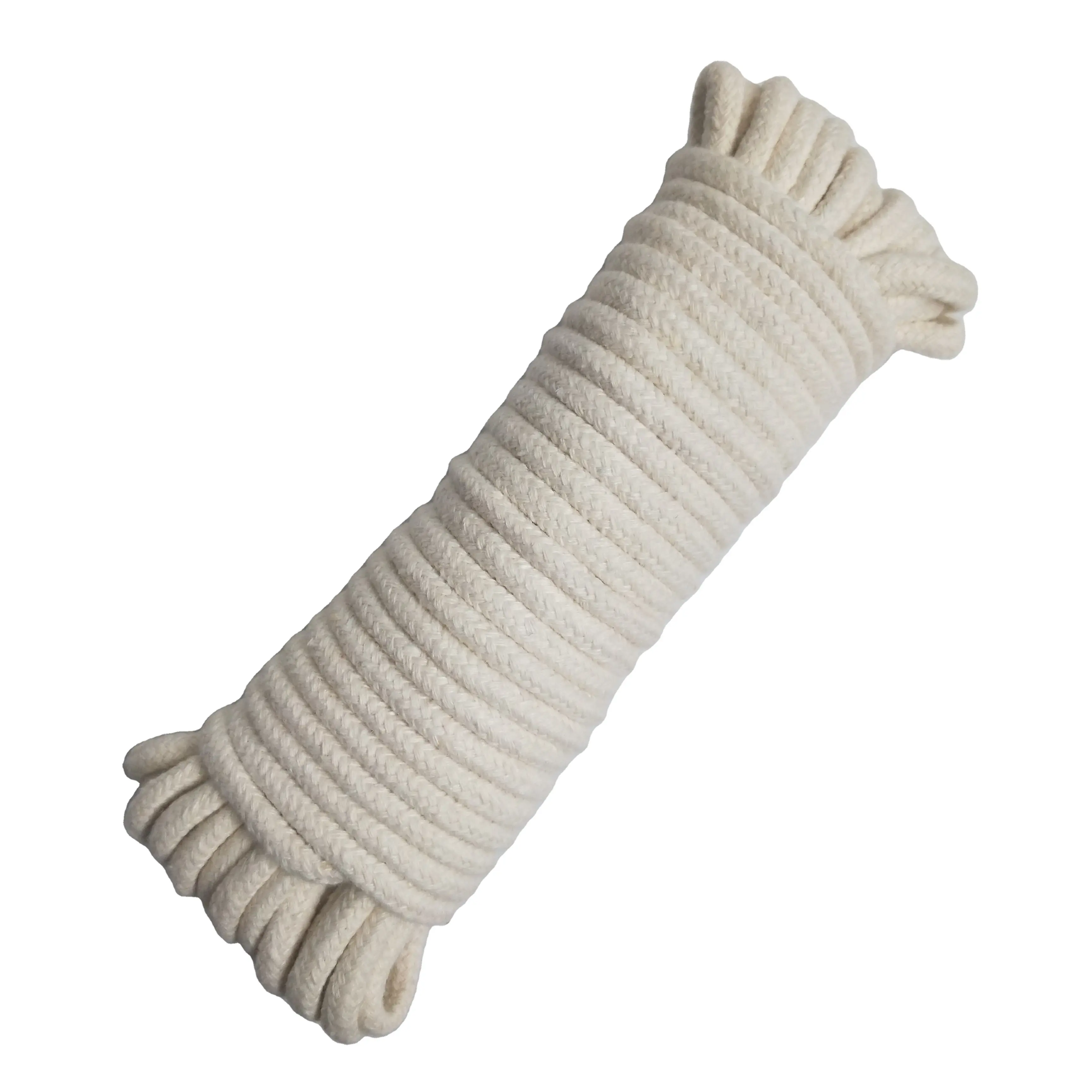 Оптовая продажа, Настенная декоративная плетеная веревка ручной работы, 100% из натурального хлопка, белый шнур макраме, скрученный шнур
