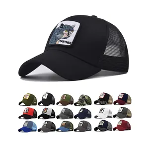 Mũ Bóng Chày Thể Thao Tùy Chỉnh Mô Hình Động Vật 3D Thêu Lưới Trucker Hat