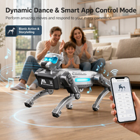 Chien robotique bionique IA avec télécommande, interaction vocale et fonctions de compagnie émotionnelle pour enfants – Cadeau idéal