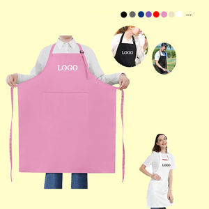 Tablier de cuisine personnalisé avec logo, vente chaude, imperméable, sangle réglable, tabliers de chef avec poches, pour lave-vaisselle, serveur, <span class=keywords><strong>serveuse</strong></span> - Product Image 1