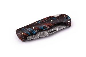 Couteaux faits à la main avec prix de gros de haute qualité couteau de chasse forgé sur mesure avec lame en acier damas et manche en bois d'olivier - Product Image 2