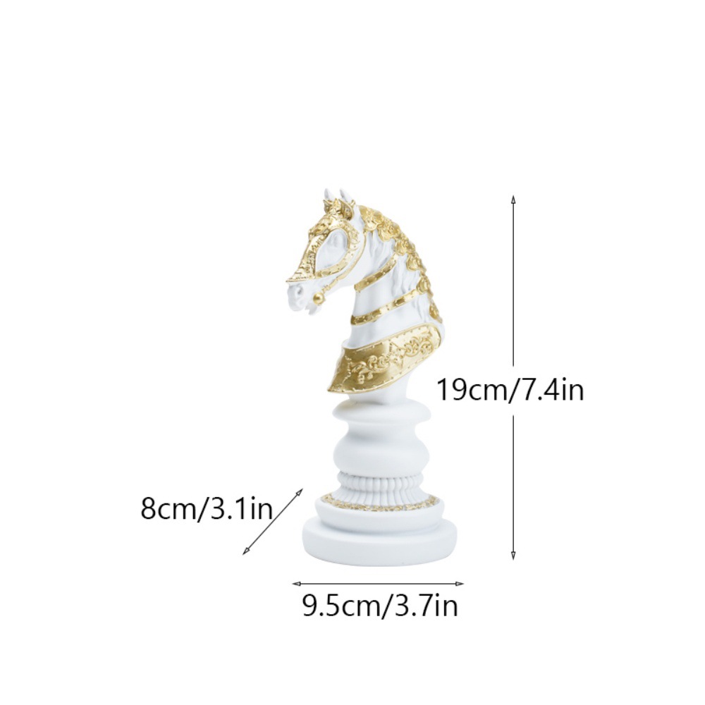 Figure échecs-cheval de guerre blanc