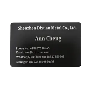 Business Cards Custom Laser Cutting Colorful Anodized Aluminum Metal Gravure Printing Simple Business Gift Laser Engraved Carved