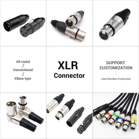 Cable de Audio Estéreo con Conector Mini XLR Blindado de Alta Fidelidad (HiFi) Macho a Hembra de 1/4 para Mezclador y Auriculares