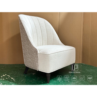 Fauteuil d'appoint moderne en tissu capitonné de haute qualité, sans accoudoirs, pour salon ou villa
