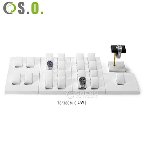 Présentoir à montres personnalisé en cuir PU de haute qualité, plateau organisateur pour montres - Product Image 5