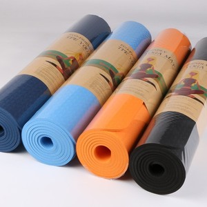 TPE Monochrome Yoga Strap 183*61 Thickened Non-Slip Fitness Rope <strong>Skipping</strong> Portable Straight Hair <strong>Mat</strong> High Yoga <strong>Mat</strong> - Product Image 2