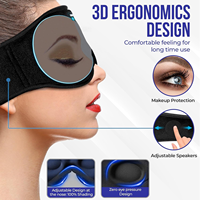 Masque d'écouteurs de sommeil 3D pour hommes et femmes dormeurs latéraux voyage insomnie relaxation méditation électronique grand public