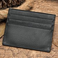 Baellerry dompet kartu minimalis pria, dompet kulit asli ramping minimalis dengan banyak slot kartu