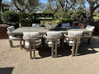 Nouveau design Ensemble de salle à manger d'extérieur, de jardin et de terrasse Mobilier de restaurant Ensemble table et chaises d'extérieur en bois de teck