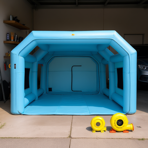 Cabine de peinture gonflable Nexon 28x15x10 pieds avec système de filtration d'air et 2 ventilateurs axiaux pour atelier de réparation automobile - Product Image 2