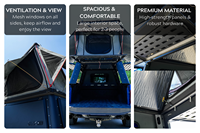 Huntoo – Tente de camping personnalisée pour camping-car, camion, ou benne de pick-up, avec boîte à outils en aluminium et support de rangement