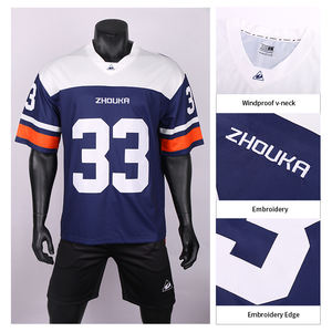 Camisetas de fútbol retro personalizadas, camisetas de estilo Streetwear con bordado sublimado, camisetas de fútbol americano de gran tamaño para fanáticos cuadrados - Product Image 3