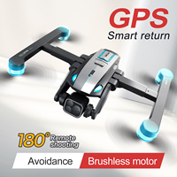 Drone professionnel S188 en gros, Quadcopter pliable en plastique avec WiFi 5G, double caméra, idéal pour débutants, fonction Suivez-moi, batteries incluses