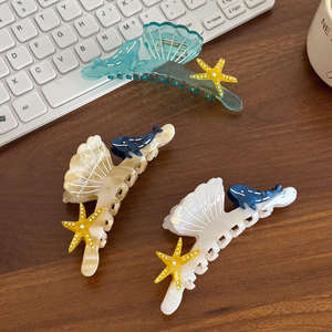 ปิ่นปักผมซีรีส์มหาสมุทร YUzi 12ซม. กิ๊บติดผมอเนกประสงค์รูปปลาโลมาอะซิเตทพร้อมกรงเล็บขนาดใหญ่ที่หนีบผมอเนกประสงค์ - Product Image 3