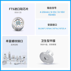 Transmisor de Presión Sanitario PCM400KF 4-20mA de Silicio Difundido IP65 con Sensor Metálico - Product Image 2