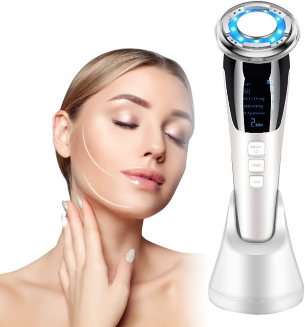 Skin Tightening Machine Facial Massager- Hot and Cold Face Facial Lifting Massage Device for Brighten Skin Tone and Tender Skin
