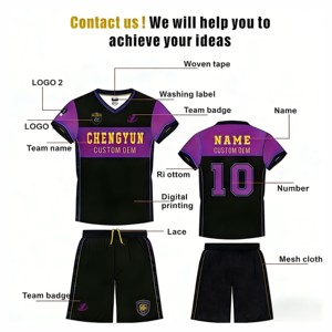 Maglia da Calcio Nera Personalizzata con Stampa Sublimatica Completa, Tessuto Durevole di Alta Qualità per Squadre Professionali e Identità del Club - Product Image 2