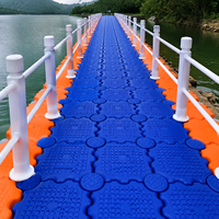 Plateforme flottante résistante à l'usure, ponton flottant en plastique marin, pont flottant pour parc aquatique