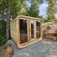 Sauna Triunity, Kubah Sauna Luas Ideal untuk 6 Orang, Sauna Luar Ruangan untuk Kumpul Keluarga