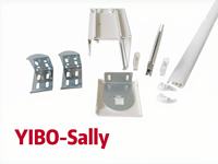 Kit de Reparación de Persianas Enrollables de 38 mm con Cadena Lateral, Soporte, Tapa y Accesorios de Aluminio