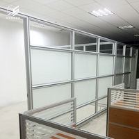 Fourniture directe d'usine profilé en aluminium bon marché cloison de verre salle de réunion bureau cloison de verre intérieure