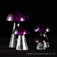 Serre-livres en cristal artificiel en forme de champignon, sur mesure pour la décoration de bureau/bibliothèque, style pastoral, emballage en boîte cadeau