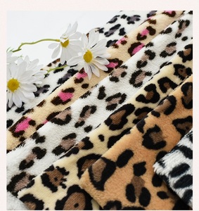 Reversibile stampato flanella stampato leopardo leopardo Dot stampato accappatoio pigiama scarpe e cappelli per bambini tessuti - Product Image 6
