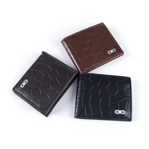 Men's Short Wallet Manufacturer Directly Offers Men's Two Fold Simple Casual Wallet Practical for Business