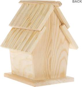 Groothandel Moderne Gepolijste Onbewerkte Houten Vogelhuisje voor Kinderen en Volwassenen Wanddecoratie - Product Image 2